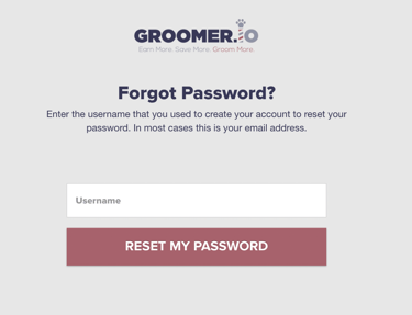 Update username forgot password