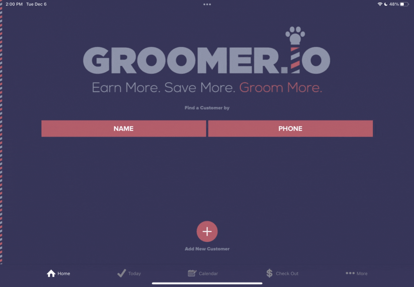 Overview of Groomer.io online services available for salon