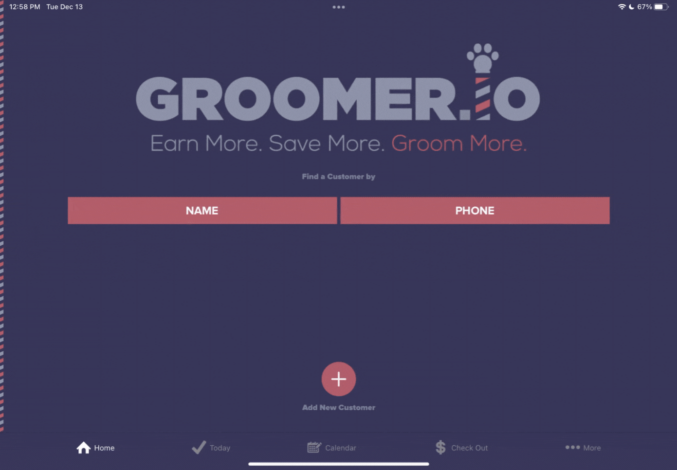 Going to reports within the Groomer.io app